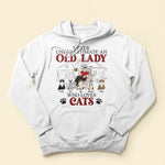 Never Underestimate An Old Lady Who Loves Cats - Personalized Shirt - Birthday, Mother's Day Gift For Cat Mom, Cat Mother, Cat Lover