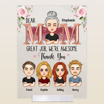 Mom We Love You Every Day - Personalized Acrylic Plaque