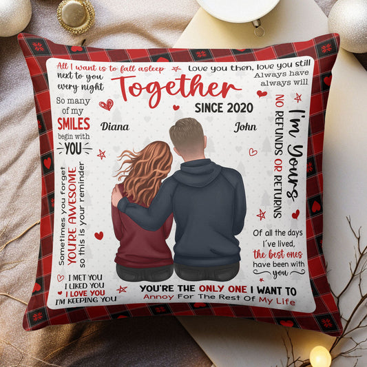 New Version I Met You I Liked You I Love You - Personalized Pillow (Insert Included)