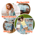 Newborn Kid Happy Month 1st Birthday Gift - Personalized Baby Photo Blanket