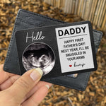 Next Year I'll Be Snuggled In Your Arms - Personalized Aluminum Photo Wallet Card