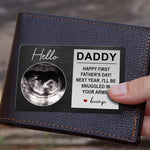 Next Year I'll Be Snuggled In Your Arms - Personalized Aluminum Photo Wallet Card