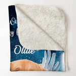 No Longer By My Side But Forever In My Heart Memorial - Personalized Photo Blanket