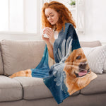 No Longer By My Side But Forever In My Heart Memorial - Personalized Photo Blanket