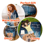 No Longer By My Side But Forever In My Heart Memorial - Personalized Photo Blanket