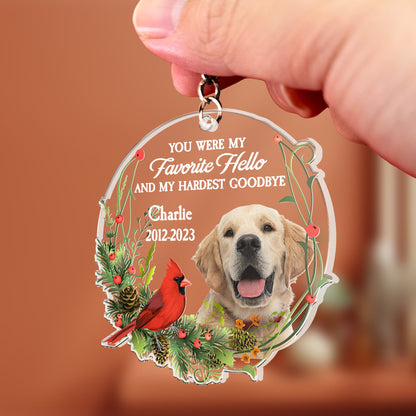 No Longer By My Side But Forever In My Heart - Personalized Acrylic Photo Keychain