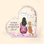 No Longer By My Side But Forever In My Heart Pet Memorial - Personalized Acrylic Plaque