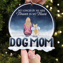 No Longer By My Side Forever In My Heart - Personalized Custom Shaped Wooden Ornament