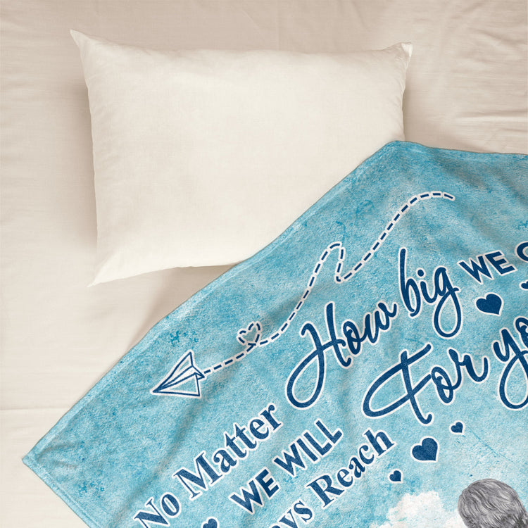No Matter How Big We Get - Personalized Blanket - Fathers Day Gift For Dad, Grandpa, Papa