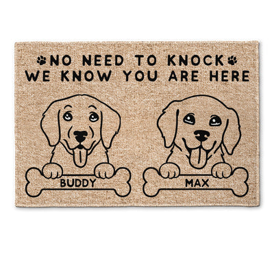 No Need To Knock - Personalized Doormat