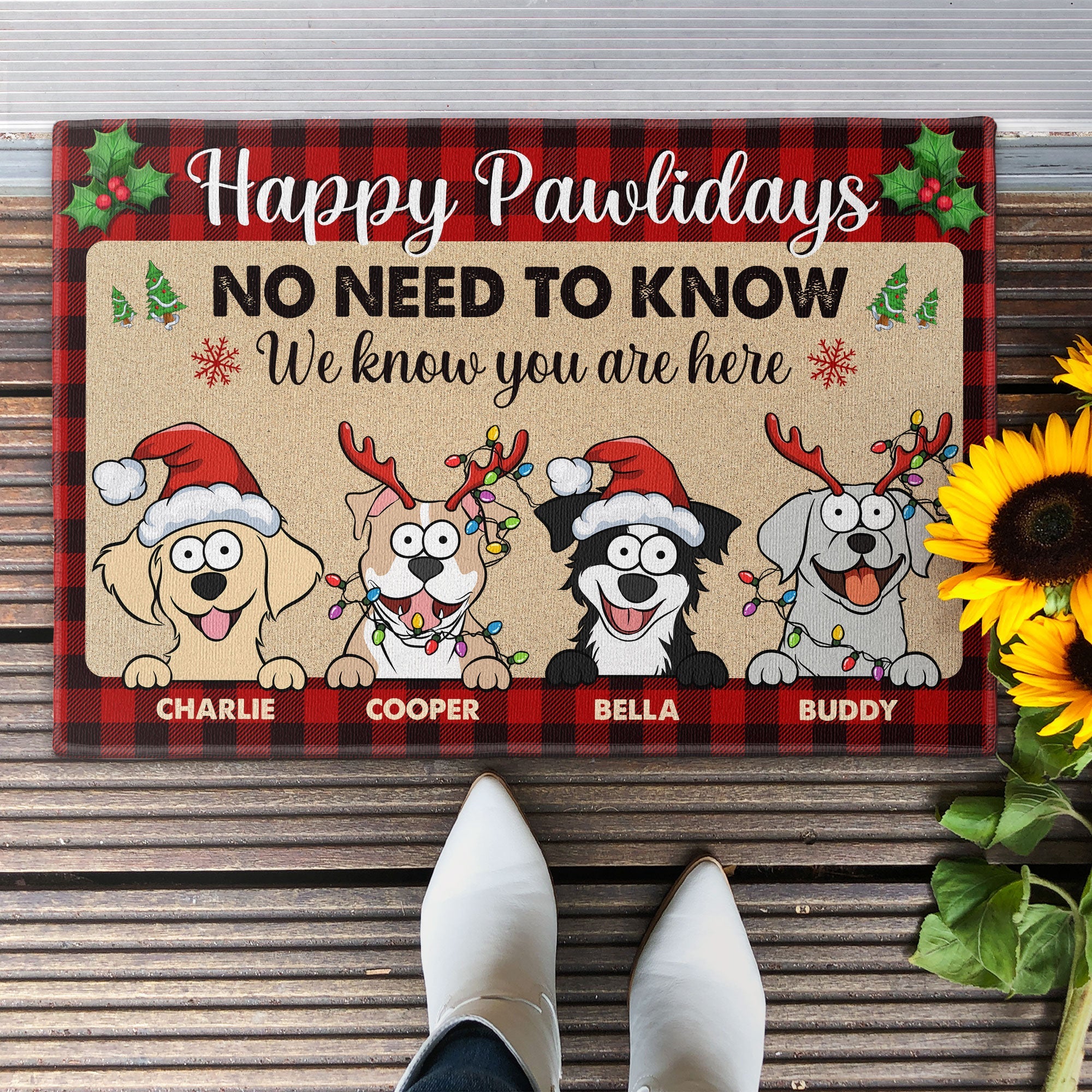 No Need To Knock - Personalized Doormat