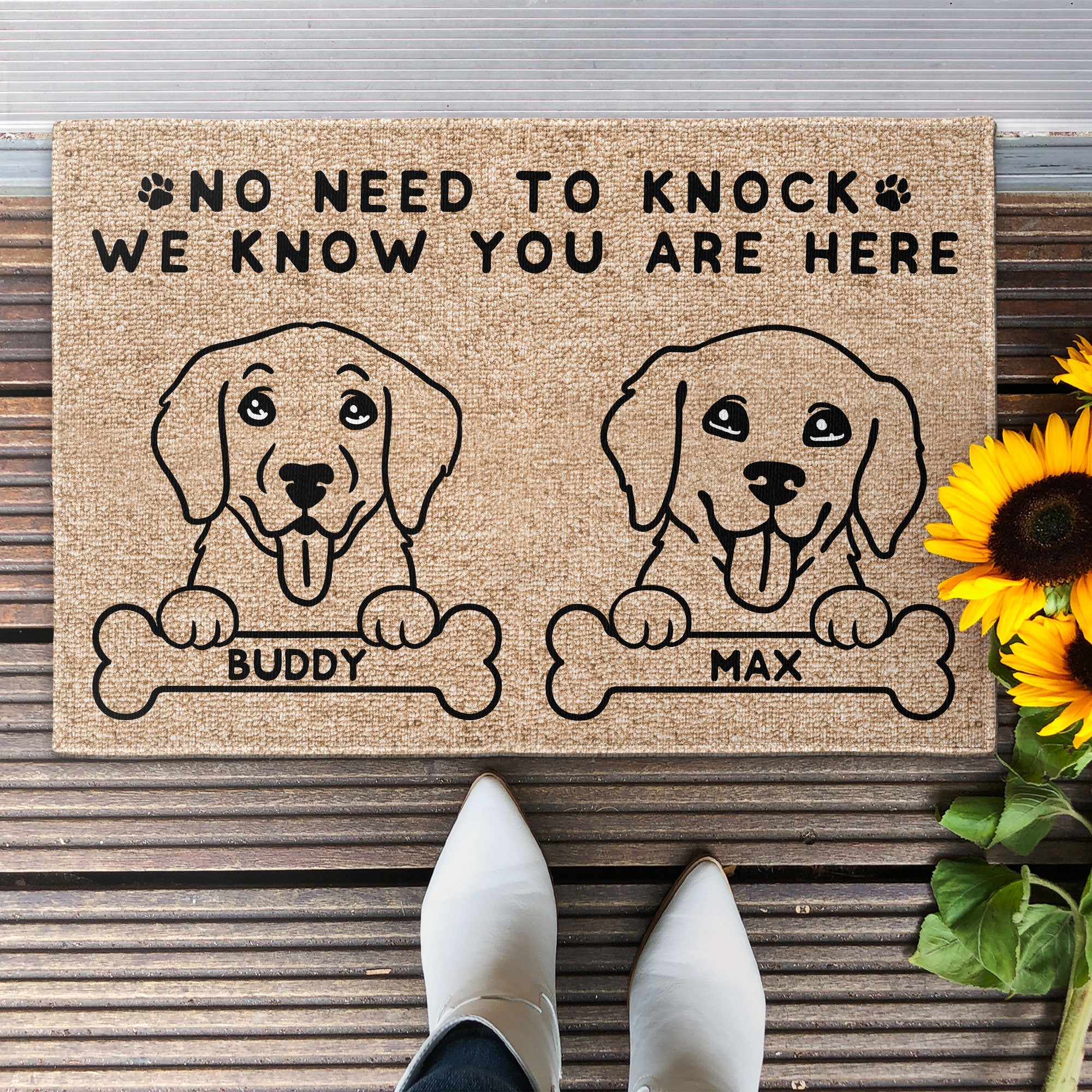 No Need To Knock - Personalized Doormat