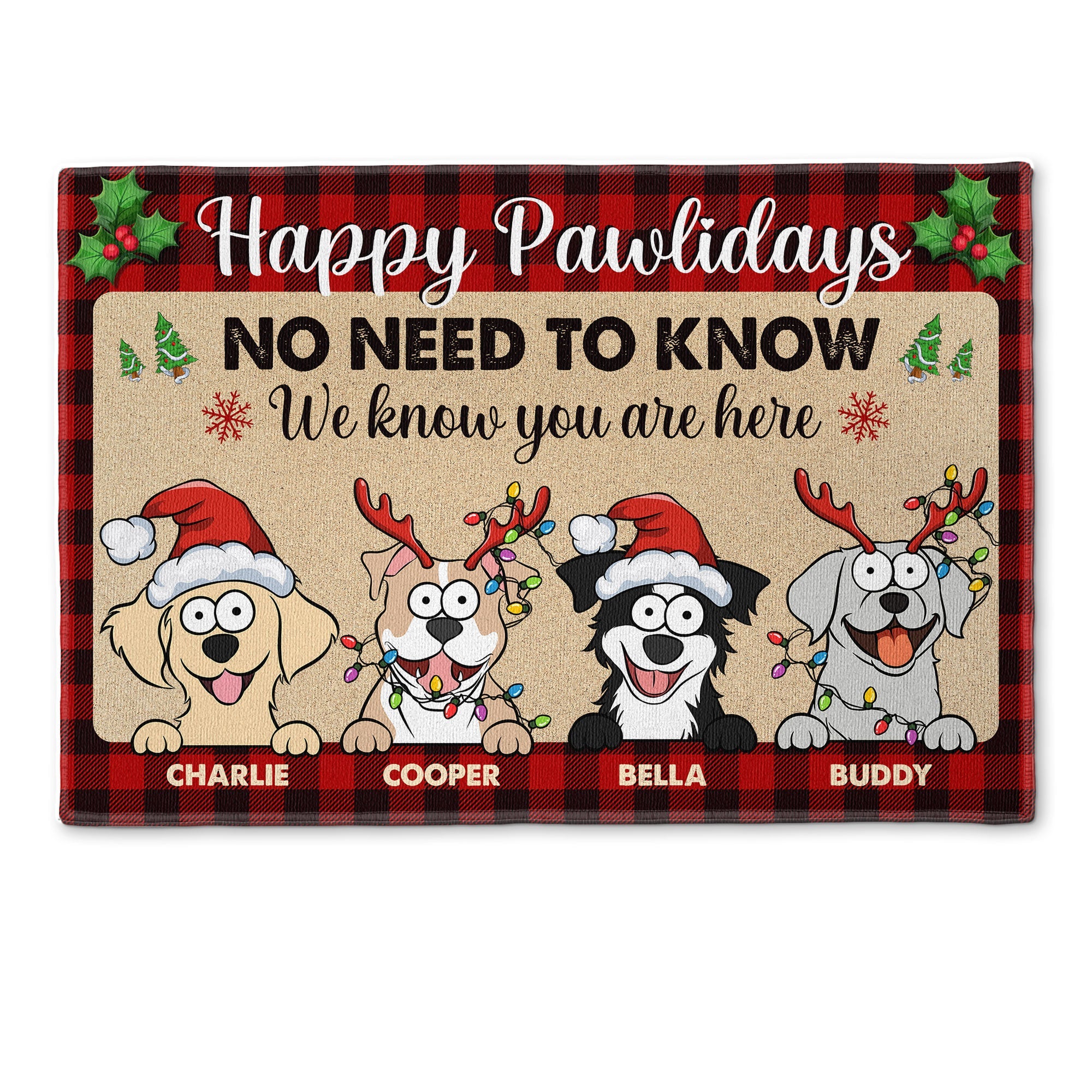 No Need To Knock - Personalized Doormat