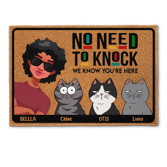No Need To Knock We Know You Are Here - Personalized Doormat