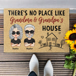 No Place Like Grandpa Grandma'S House - Personalized Doormat - Home Decor, Funny Gift For Grandma, Granpa, Grandparents