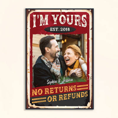 No Returns Or Refunds - Personalized Photo Poster/Wrapped Canvas