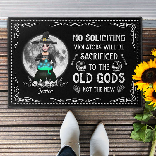 No Soliciting - Personalized Doormat