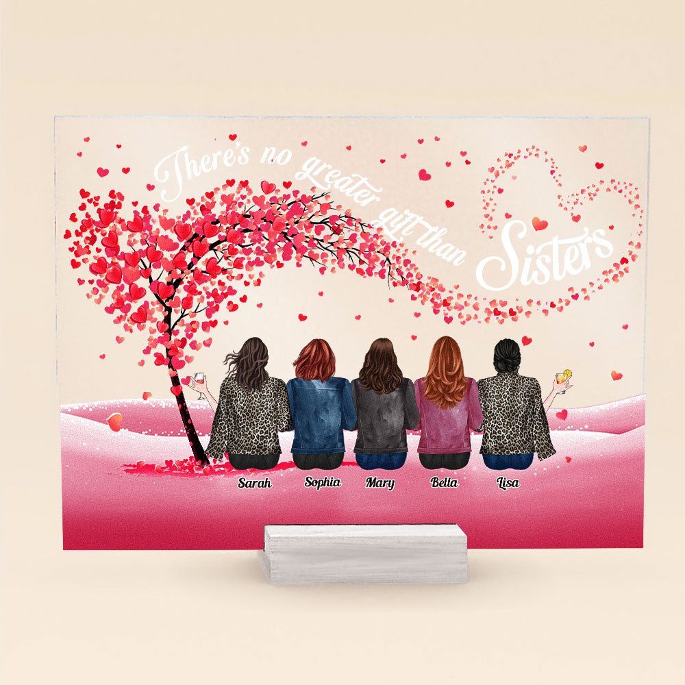 No Greater Gift Than Sisters - Personalized Acrylic Plaque - Birthday Christmas Gift For Sisters, Besties