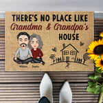 No Place Like Grandma & Grandpa's House - Personalized Doormat - Home Decor Gift For Grandma, Grandpa