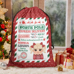 North Pole Express Delivery For Kids From Santa - Personalized Christmas Sack