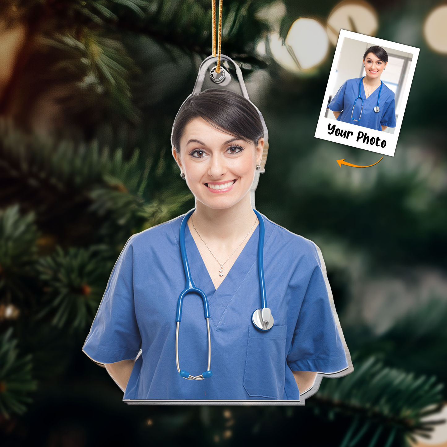 Nurse Christmas Ornament - Personalized Acrylic Photo Ornament