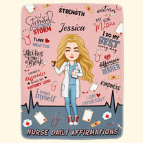 Nurse Daily Affirmations - Personalized Blanket