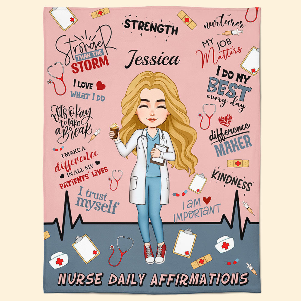 Nurse Daily Affirmations - Personalized Blanket
