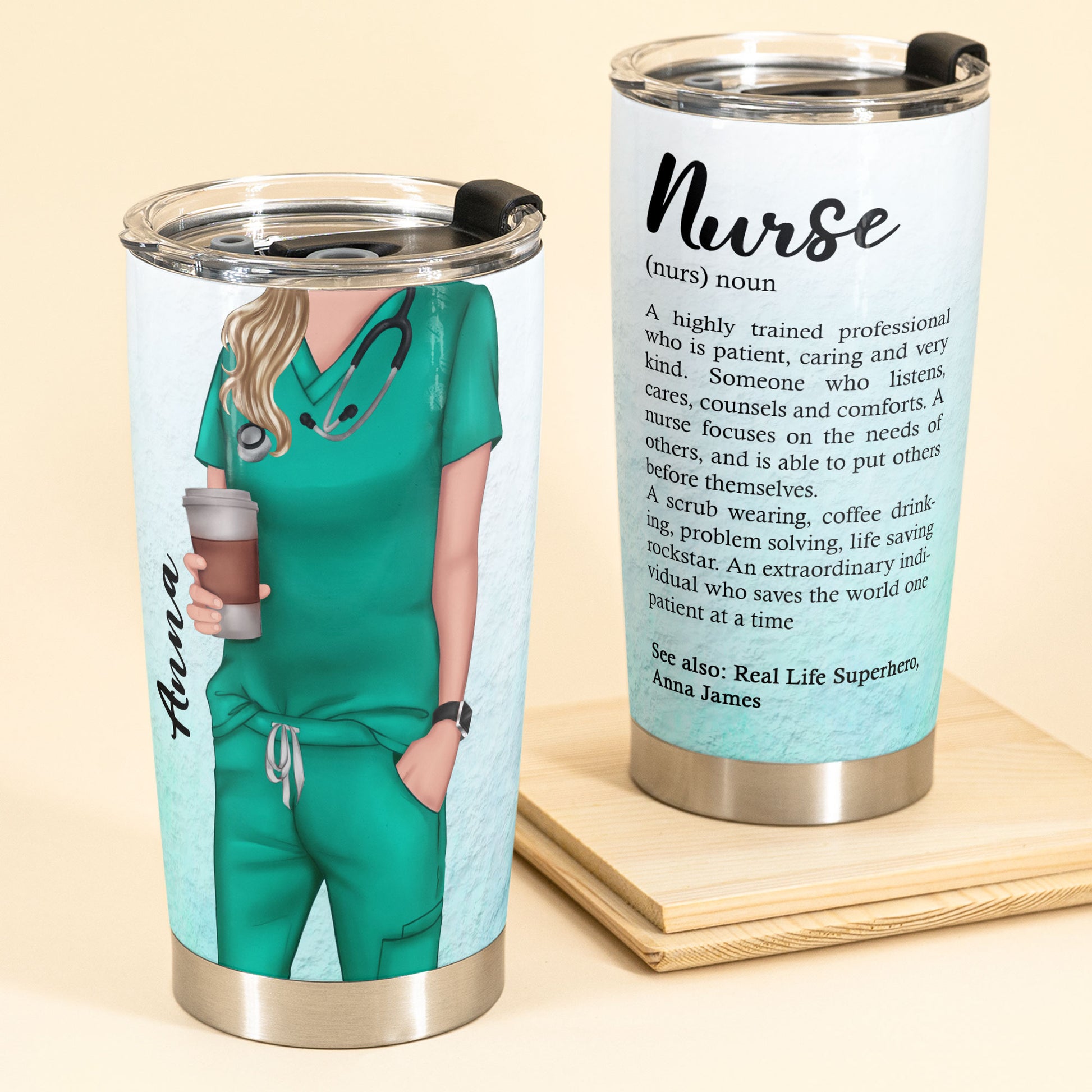 Nurse Tumbler With Straw Nurse Travel Cup With Lid Nurse 