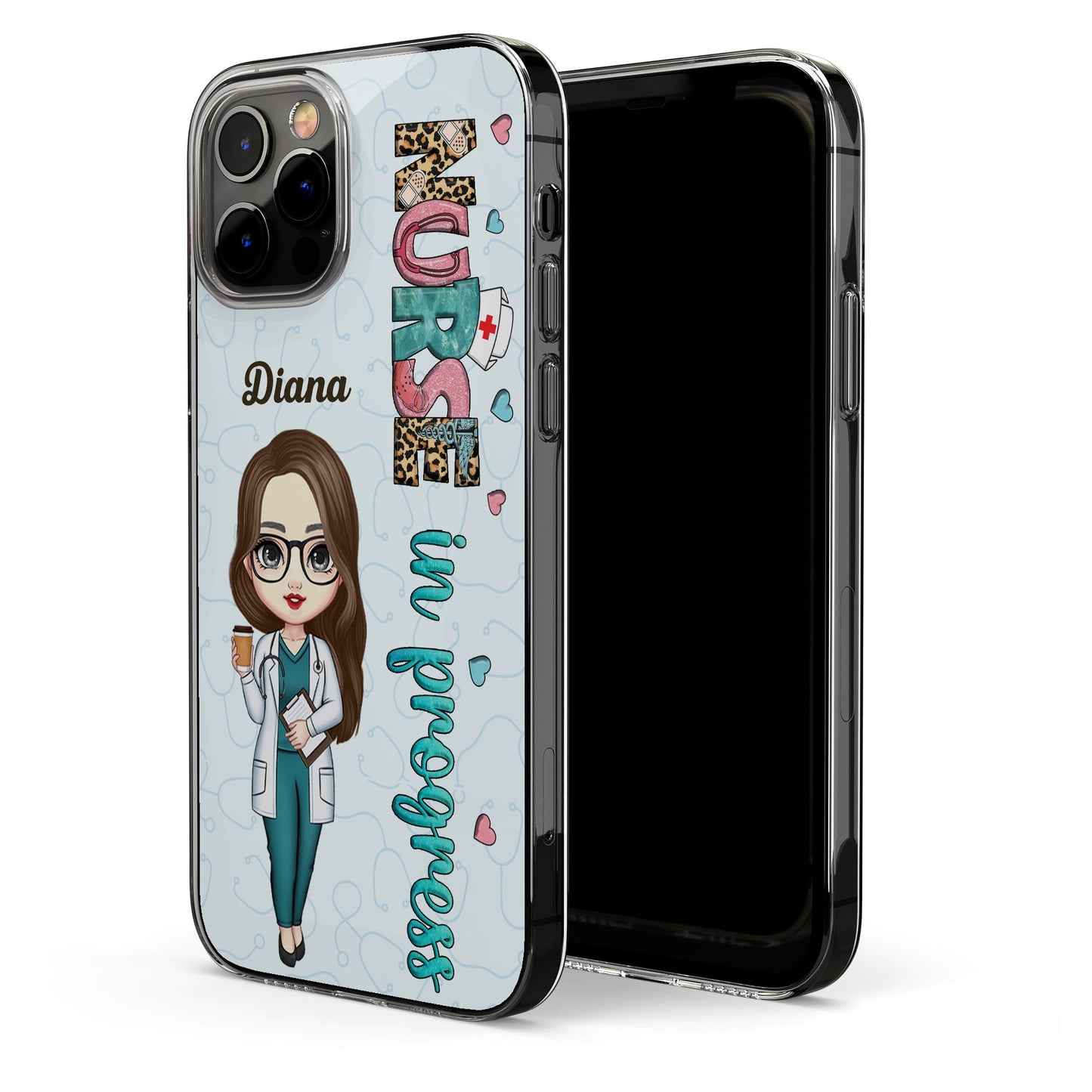 Nurse In Progress - Personalized Clear Phone Case