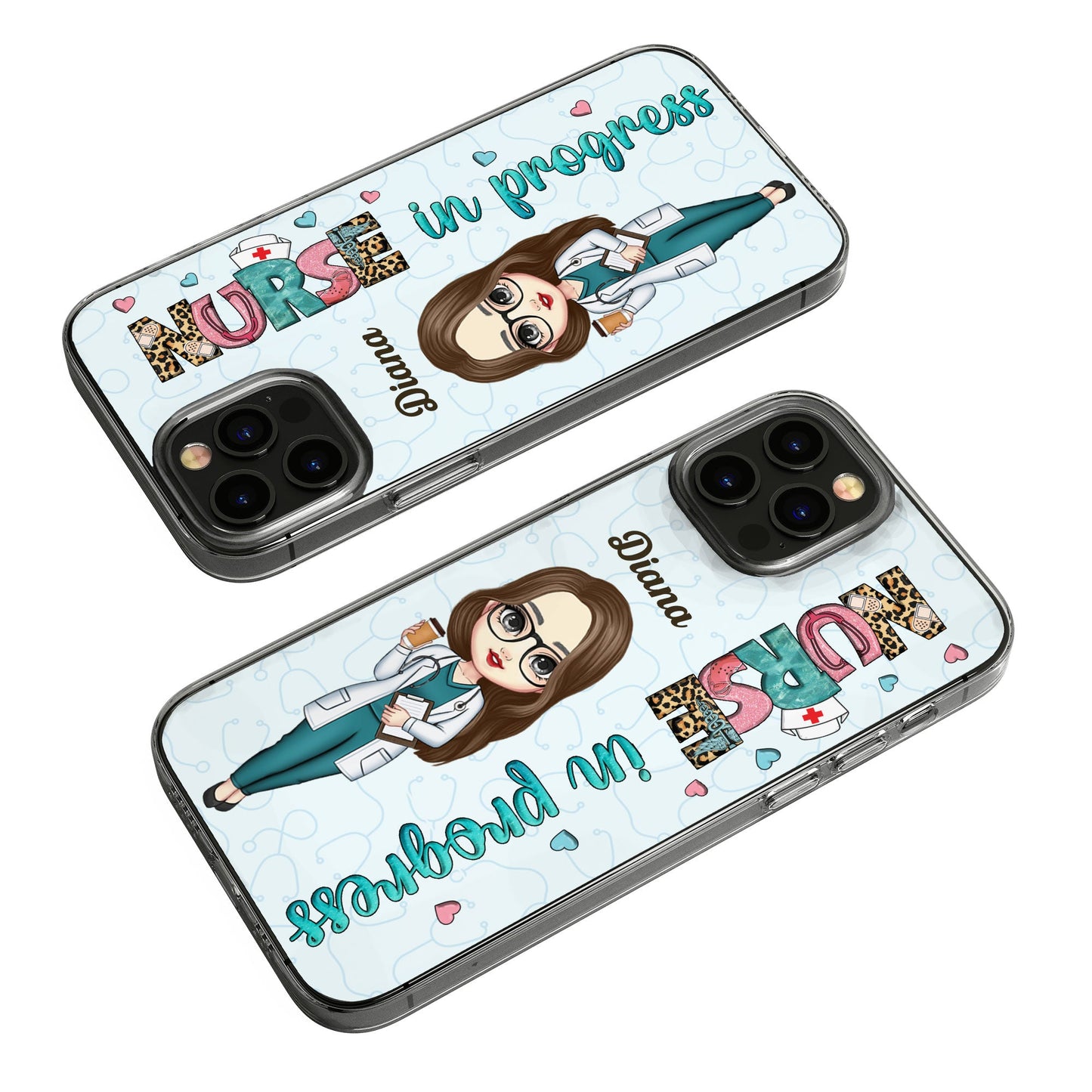 Nurse In Progress - Personalized Clear Phone Case