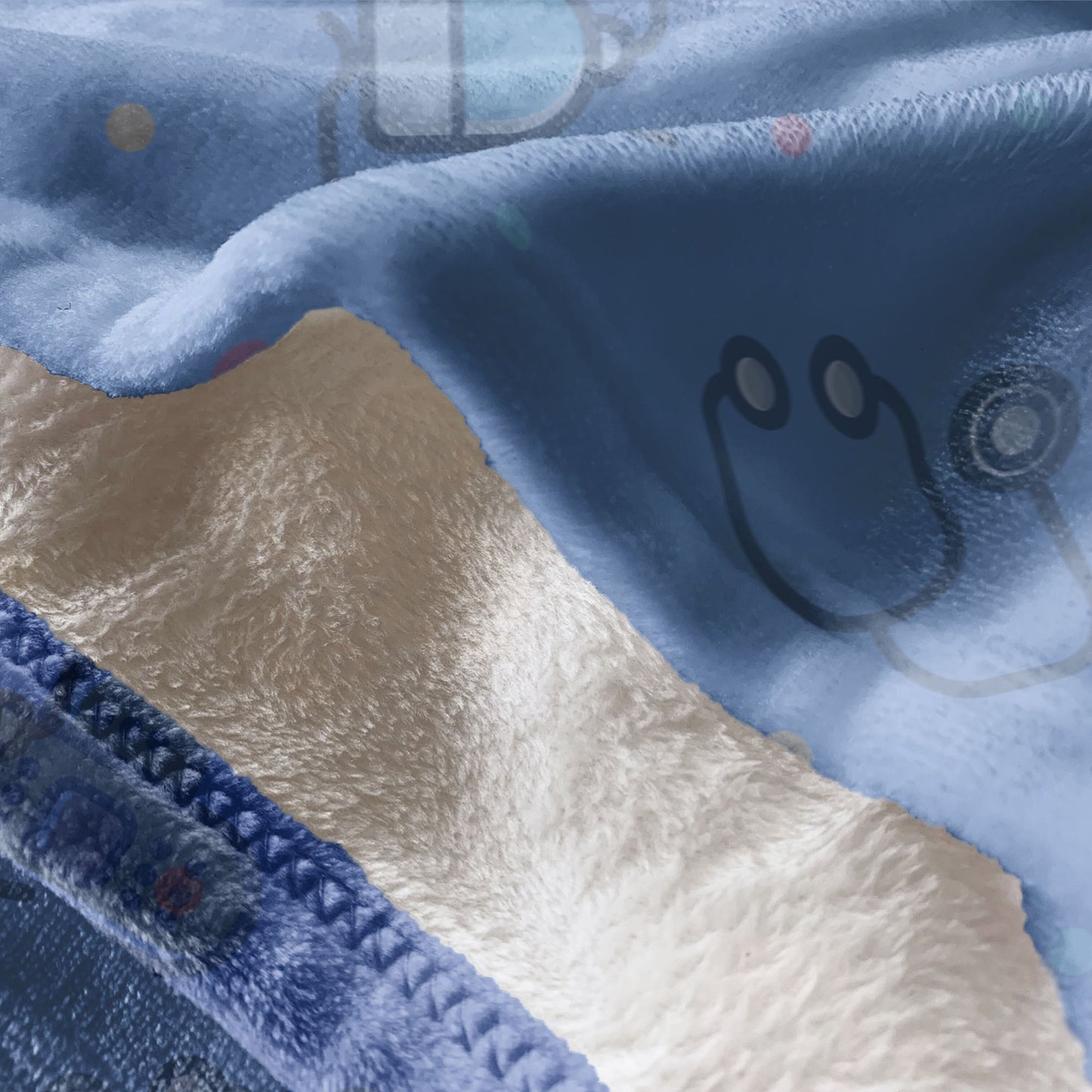 Nurse Life - Cartoon Version - Personalized Blanket - Birthday, Christmas, New Year Gift For Nurse, Doctor, Medical Staff, Colleagues