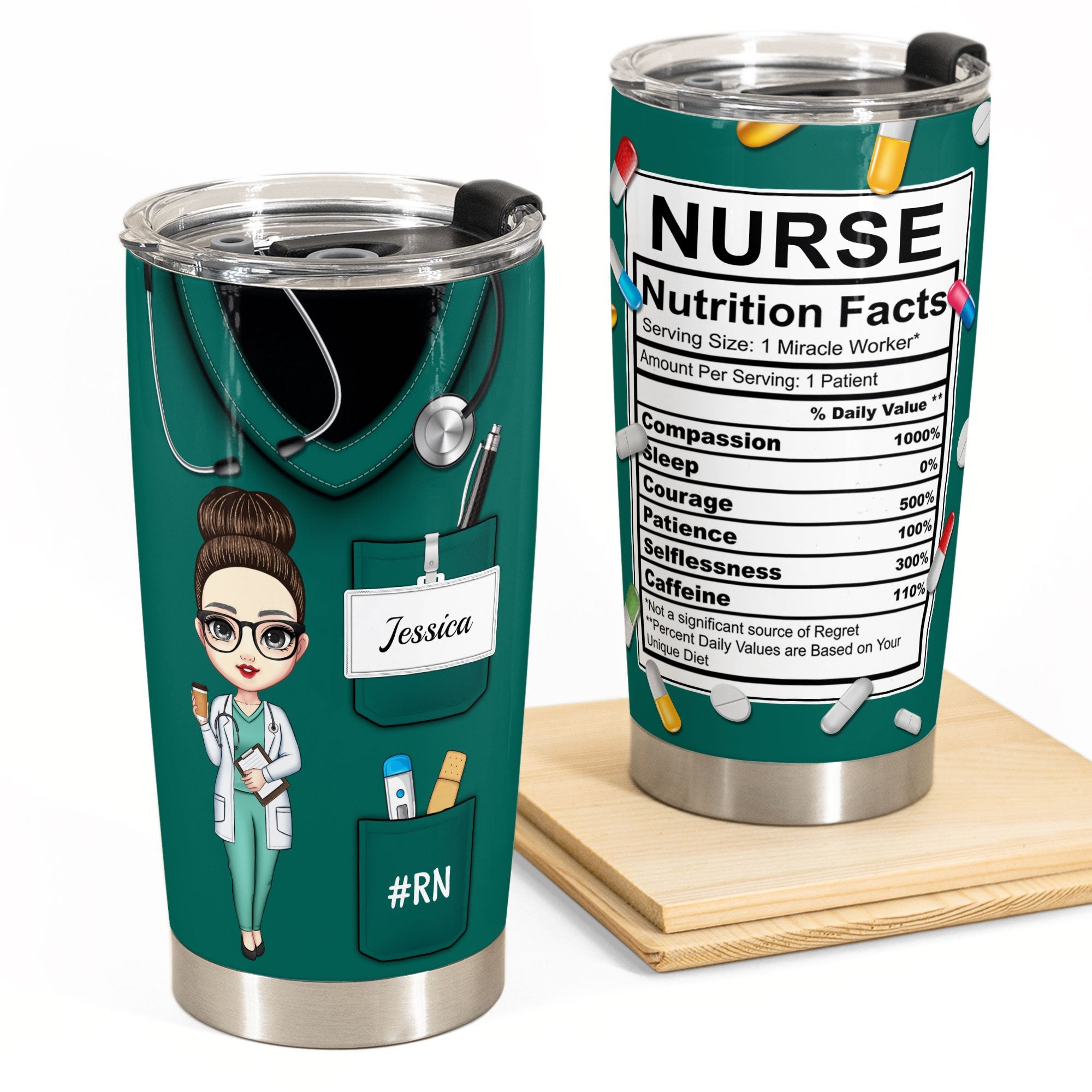 Nurse Nutrition Facts New Version - Personalized Tumbler Cup – Macorner