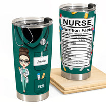 Nurse Nutrition Facts New Version - Personalized Tumbler Cup