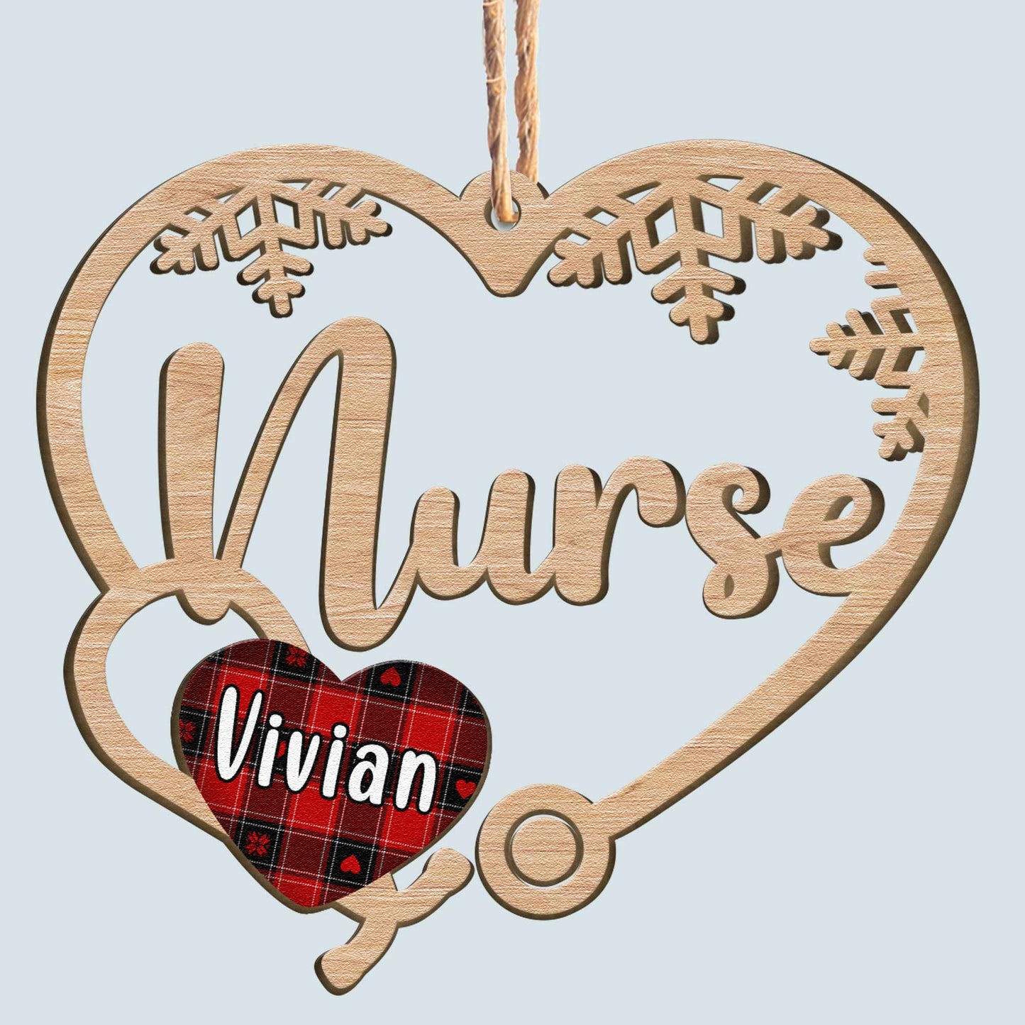 Nurse Ornament - Personalized Wooden Ornament