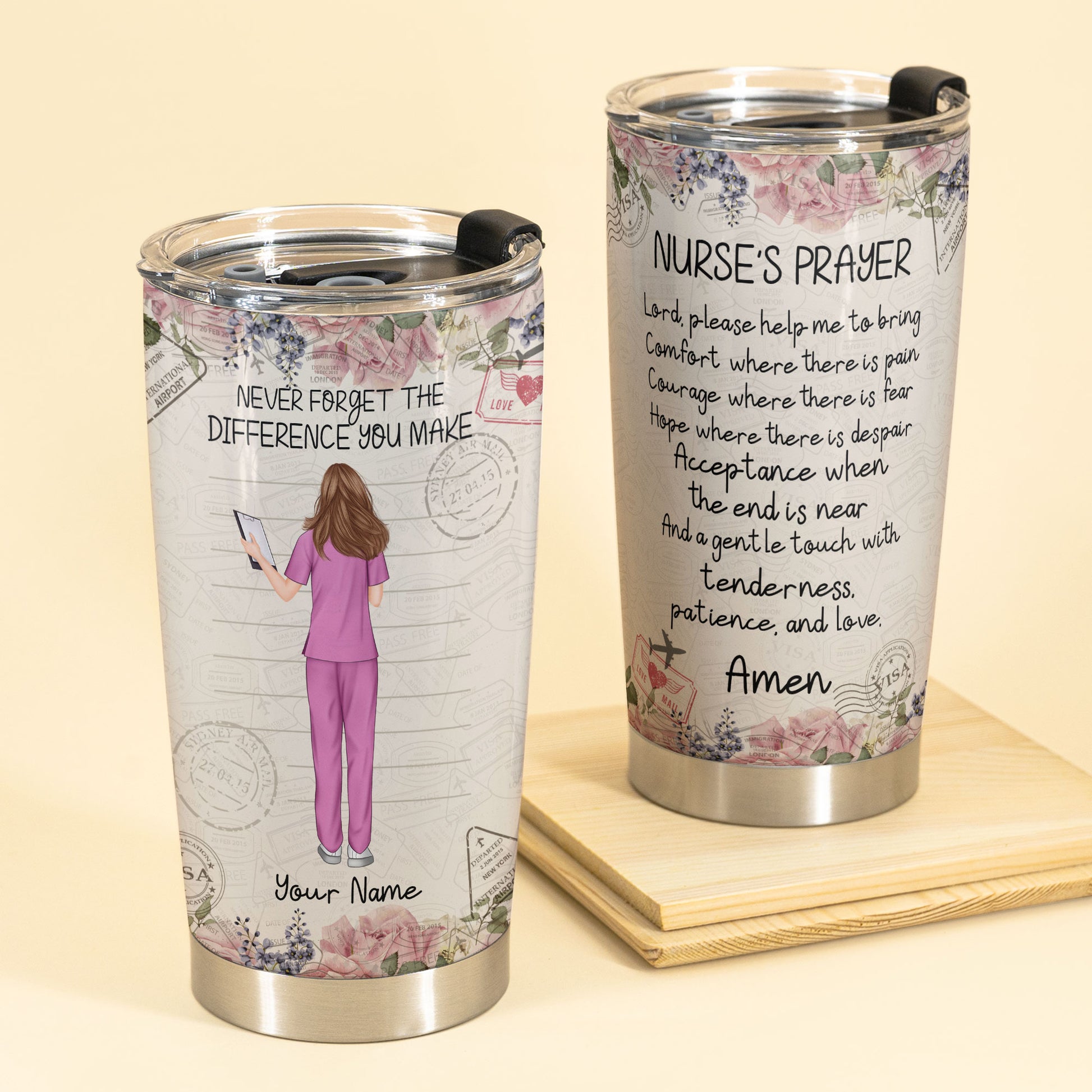 Nurse's Prayer - Personalized Tumbler Cup - Gift For Nurse - Nurses-Macorner