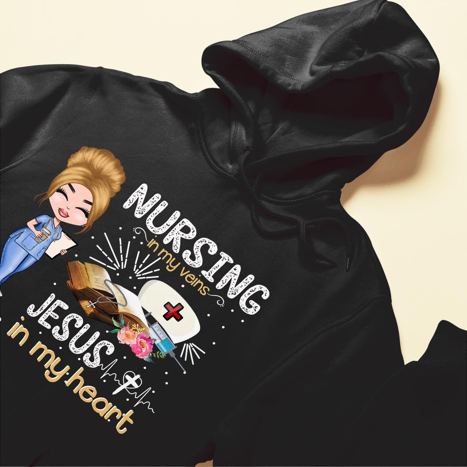 Nursing In My Veins - Personalized Shirt - Gift For Nurse