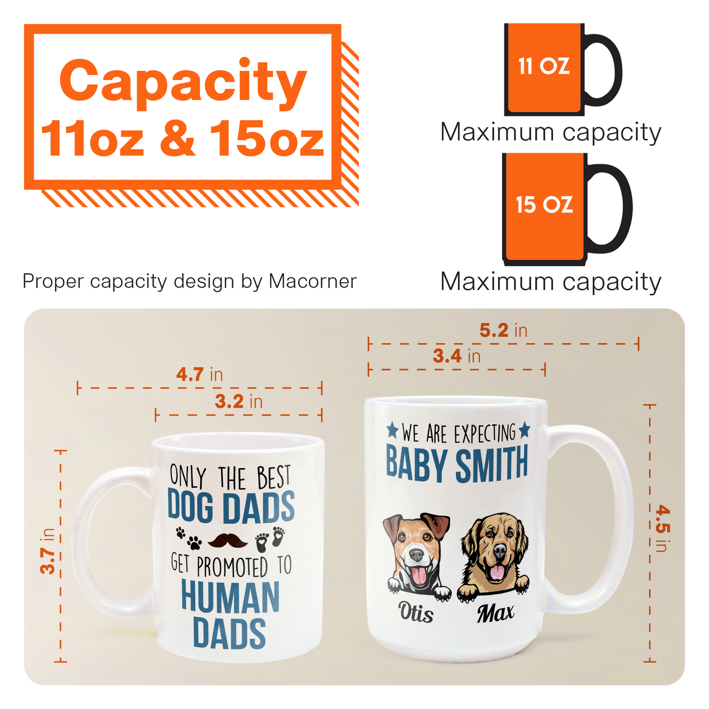 Only The Best Dog Dads Get Promoted To Human Dads - Personalized Mug - Birthday, Pregnancy Announcement, Father's Day Gift For Father, Daddy, Dad, Dog & Cat Lover