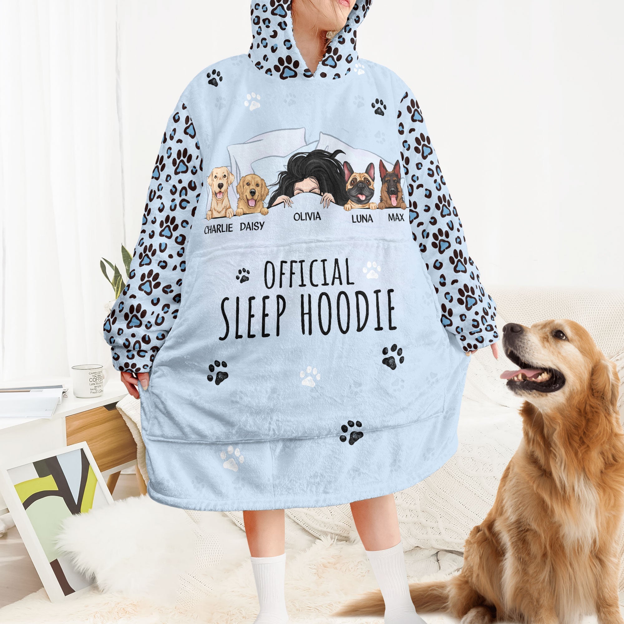 Official Sleep Hoodie Leopard Version - Personalized Oversized Blanket Hoodie