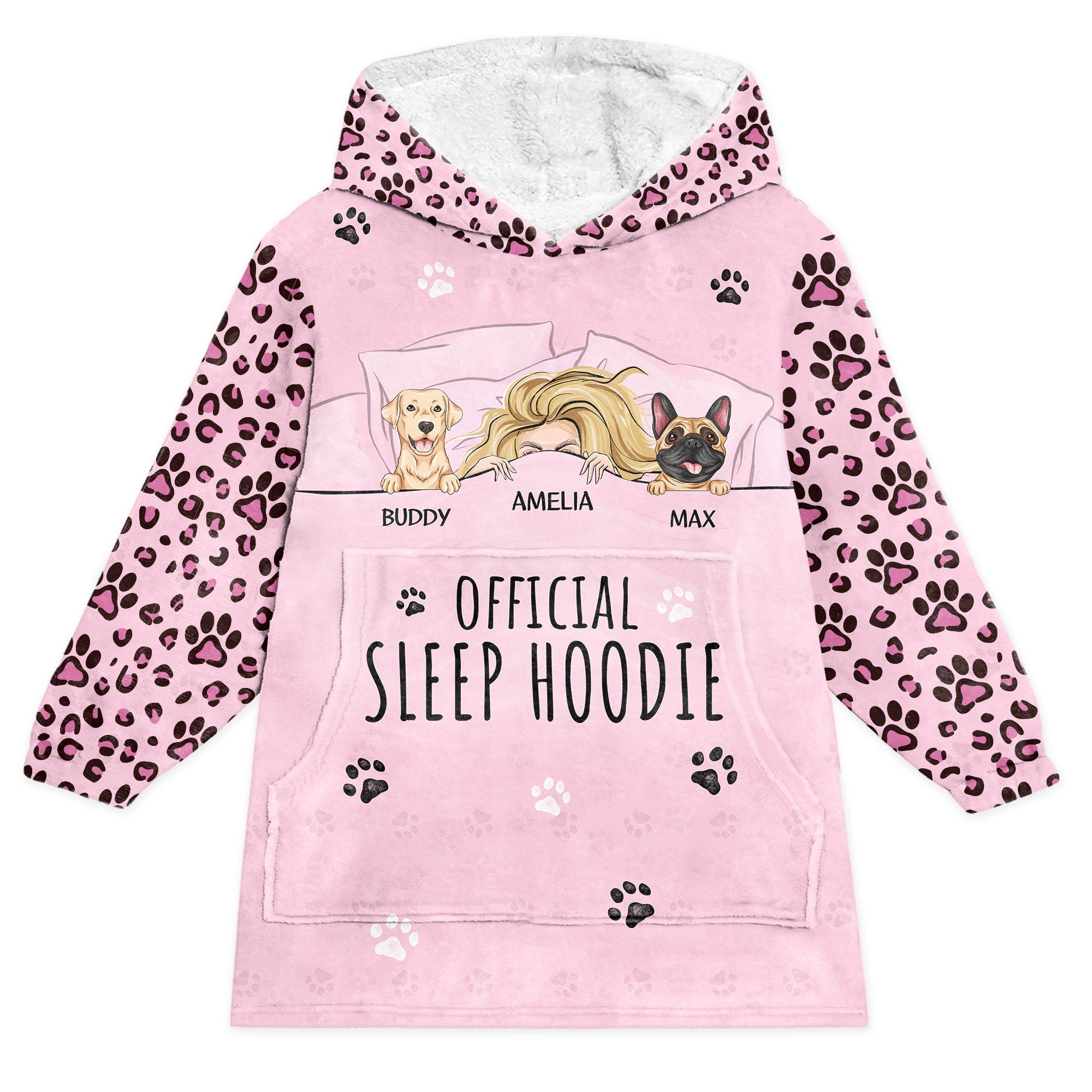 Official Sleep Hoodie Leopard Version - Personalized Oversized Blanket Hoodie