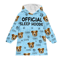 Official Sleep Hoodie - Personalized Hoodie Blanket - Birthday, Loving Gift For Dog Mom, Cat Mom, Cat Dad, Dog Dad, Pet Lover