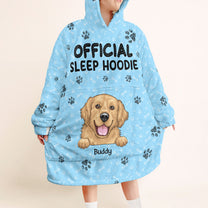 Official Sleep Hoodie - Personalized Oversized Blanket Hoodie - Birthday, Loving Gift For Dog Mom, Cat Mom, Cat Dad, Dog Dad, Pet Lover