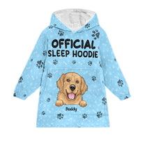 Official Sleep Hoodie - Personalized Oversized Blanket Hoodie - Birthday, Loving Gift For Dog Mom, Cat Mom, Cat Dad, Dog Dad, Pet Lover