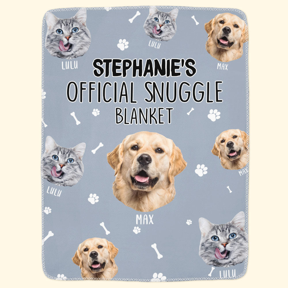 Official Snuggle Blanket - Personalized Blanket - Christmas, Birthday, Loving Gift For Pet Owners, Dog Lovers, Cat Lovers