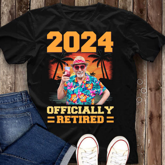 Officially Retired - Personalized Photo Shirt