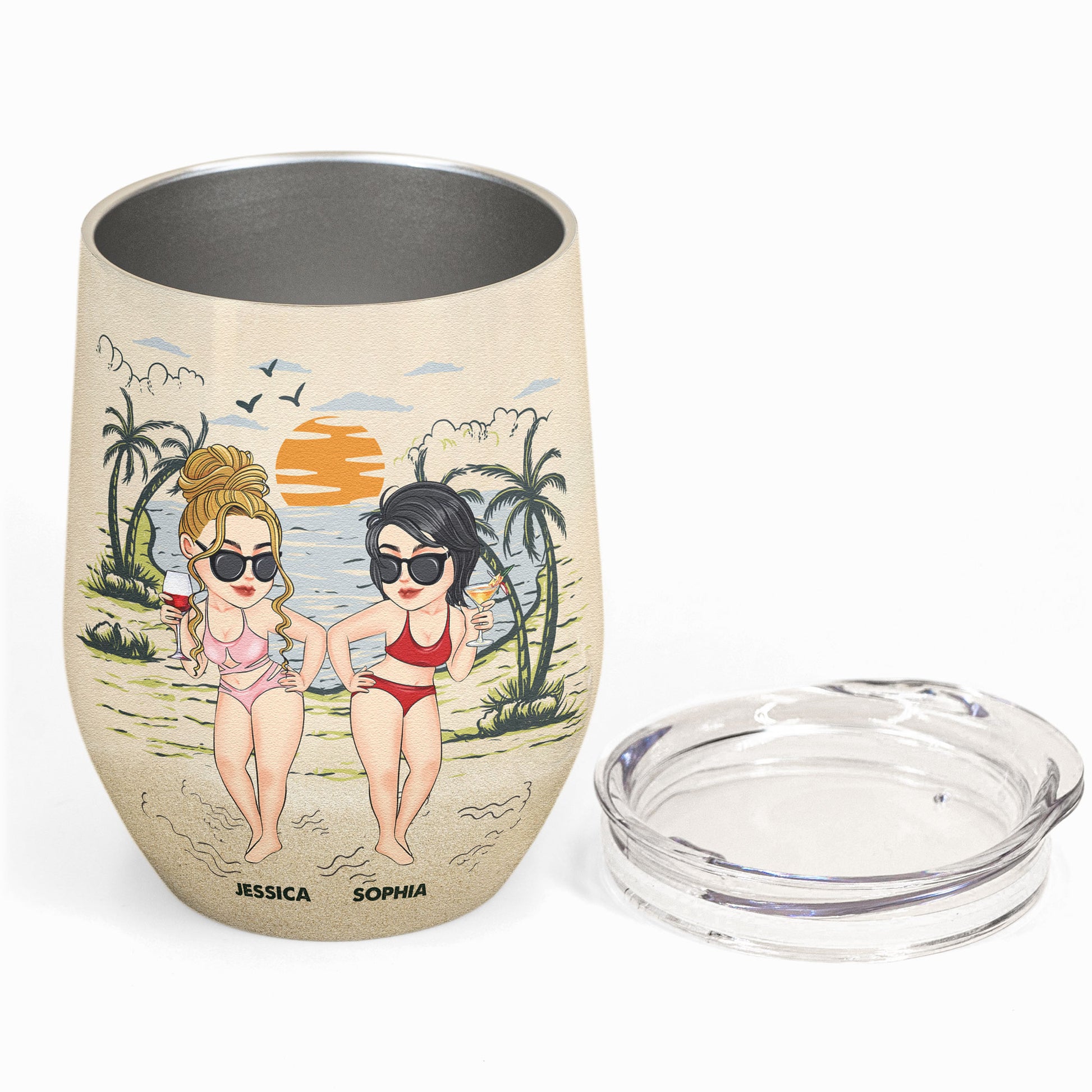 Come Sip With Me: Personalised Stainless Steel Tumbler With