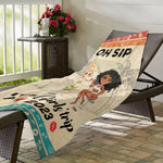 Oh Sip! It'S A Girls' Trip - Personalized Beach Towel