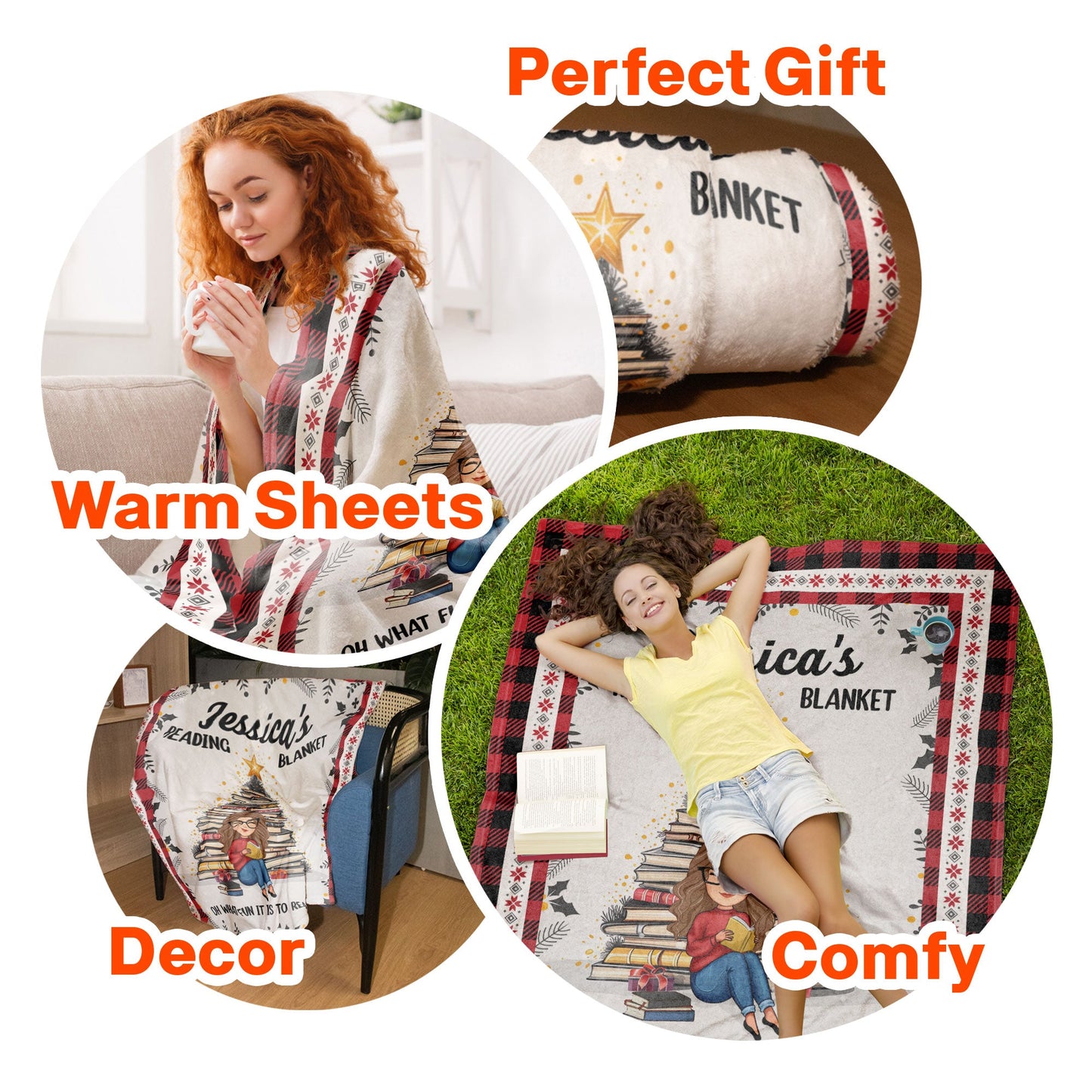 Oh What Fun It Is To Read - Personalized Blanket