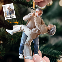 Old Couple Gift - Personalized Acrylic Photo Ornament