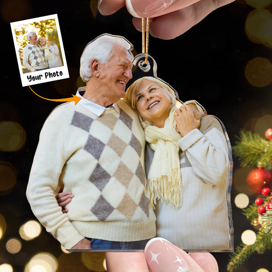 Old Couple Gift - Personalized Acrylic Photo Ornament