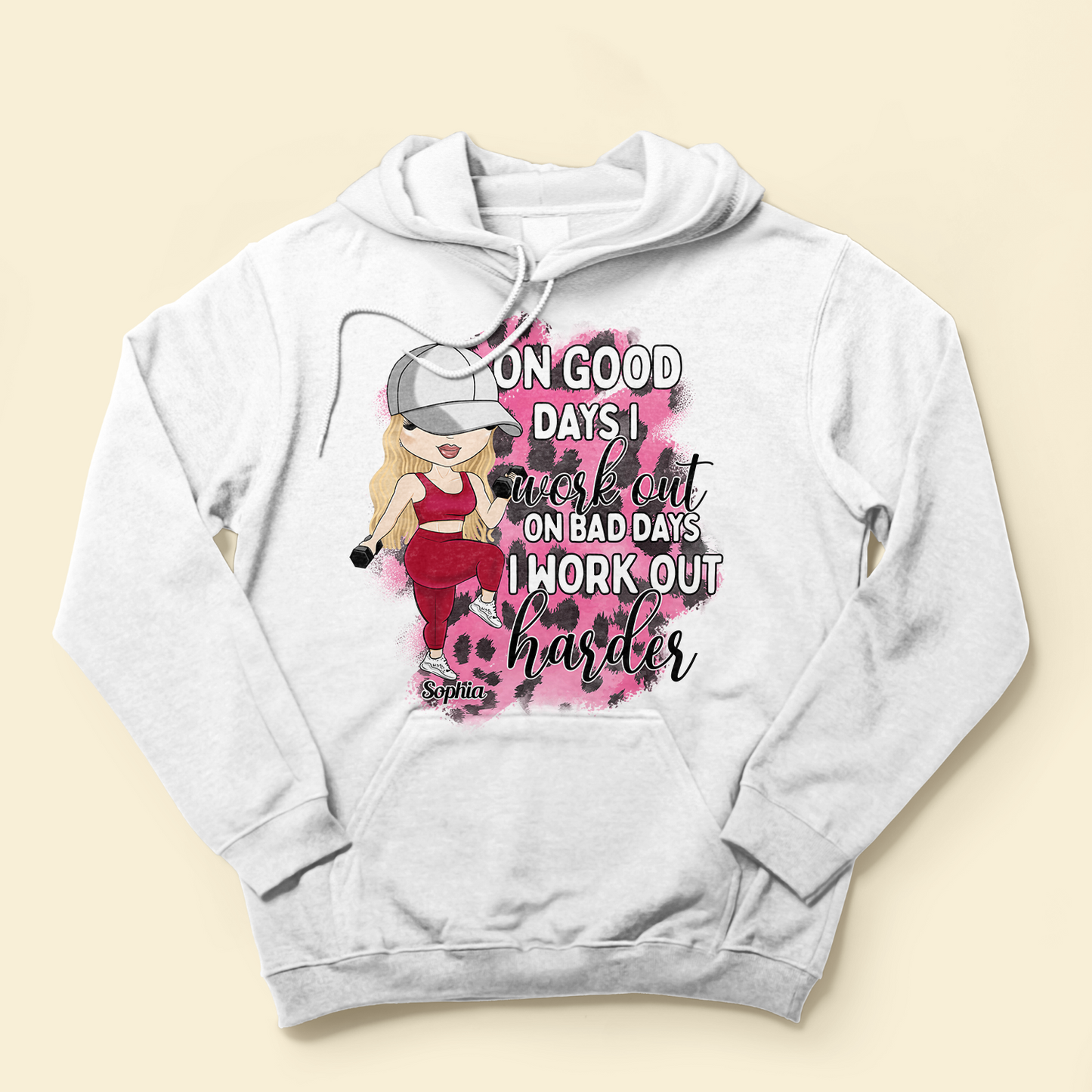 On Bad Days I Work Out Harder - Personalized Shirt - Birthday Gift For Her, Gym Girl, Fitness Lover